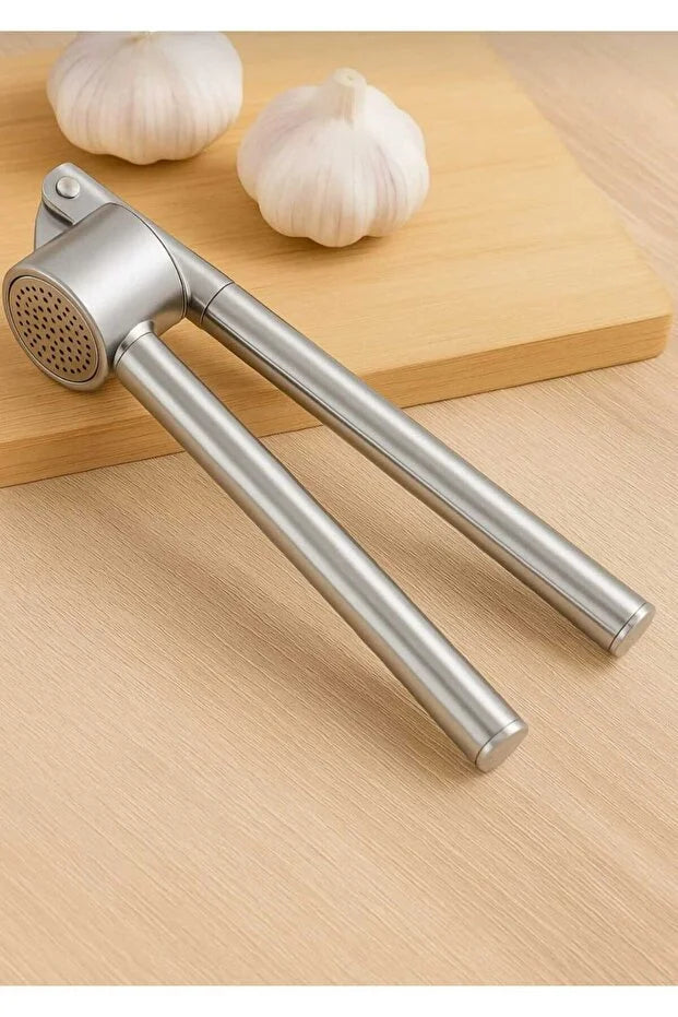 Stainless Steel Garlic Press Crush Without Peeling Removable Chamber E