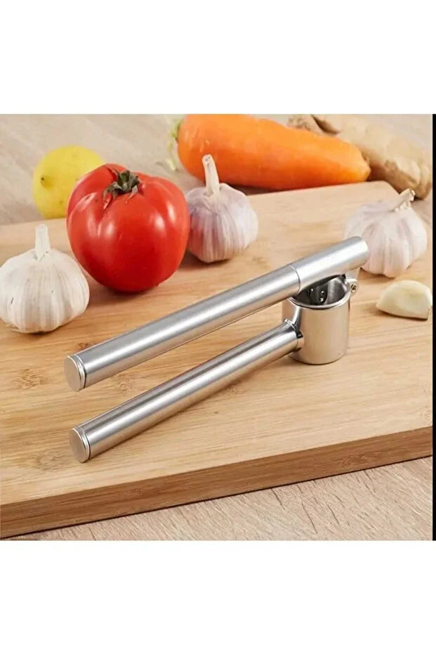 Stainless Steel Garlic Press Crush Without Peeling Removable Chamber E