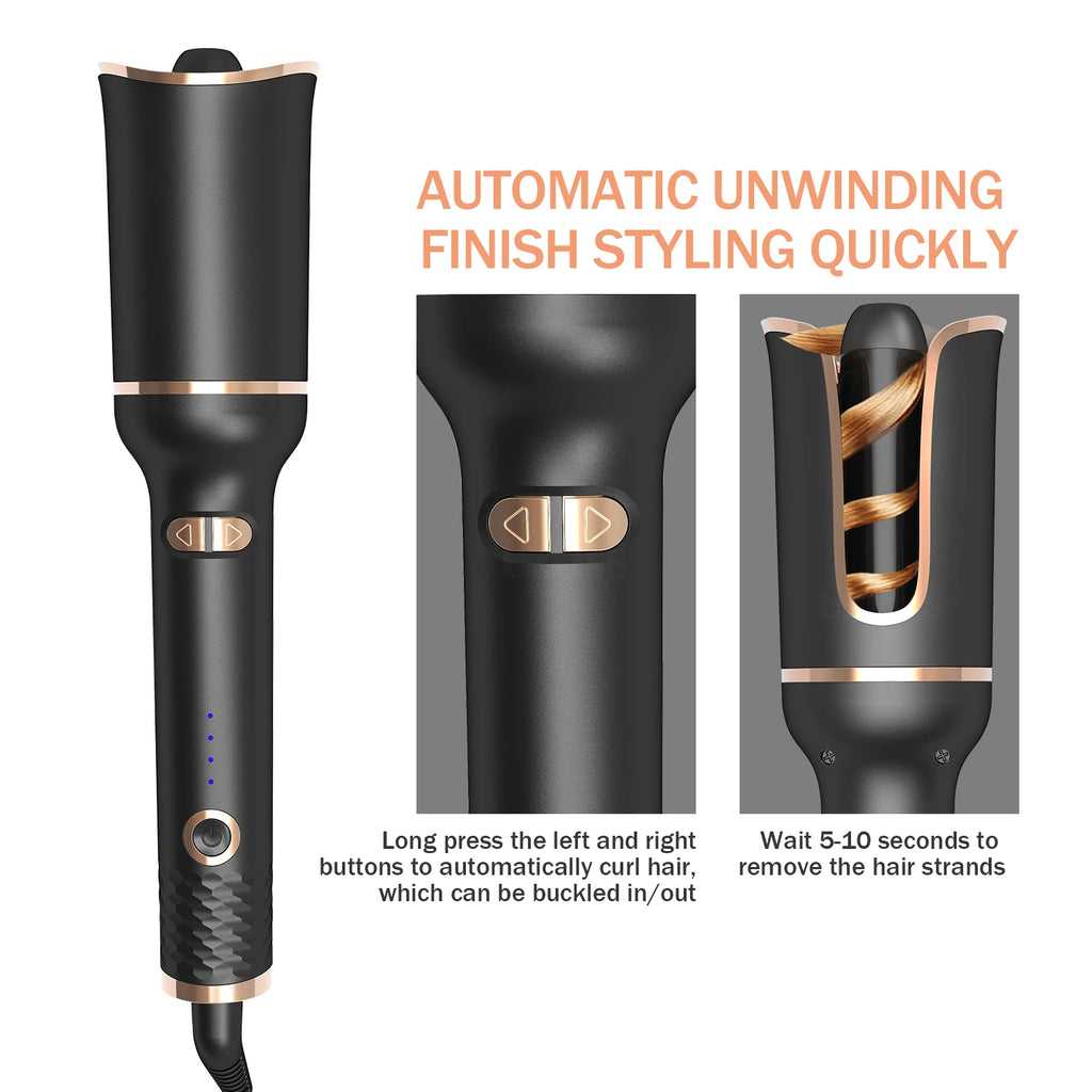 Automatic Curling Iron Rotating Professional Curler Styling Tools for Curls Waves Ceramic Curly Magic Hair Curler Beach Waves