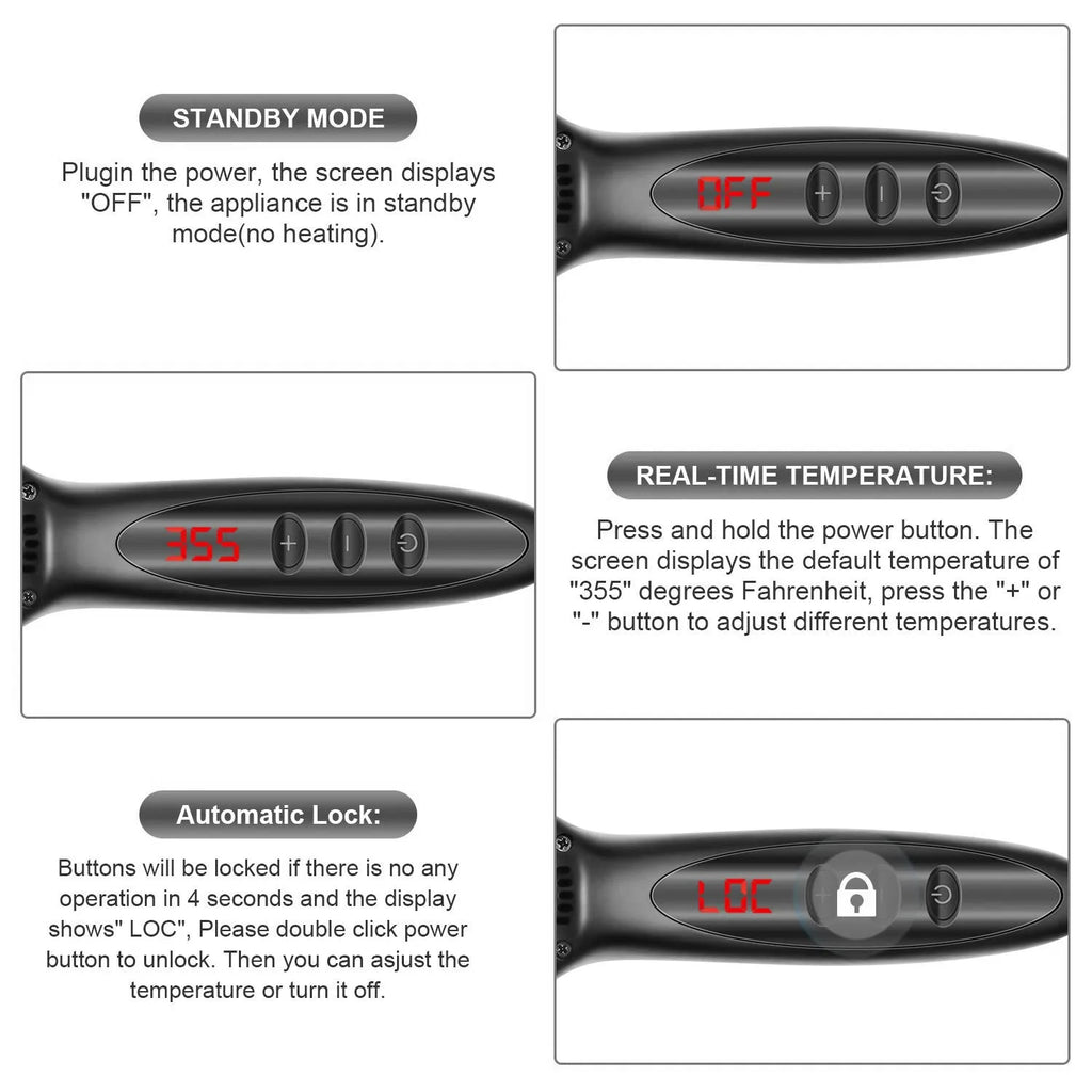 Automatic Curling Iron Rotating Professional Curler Styling Tools for Curls Waves Ceramic Curly Magic Hair Curler Beach Waves