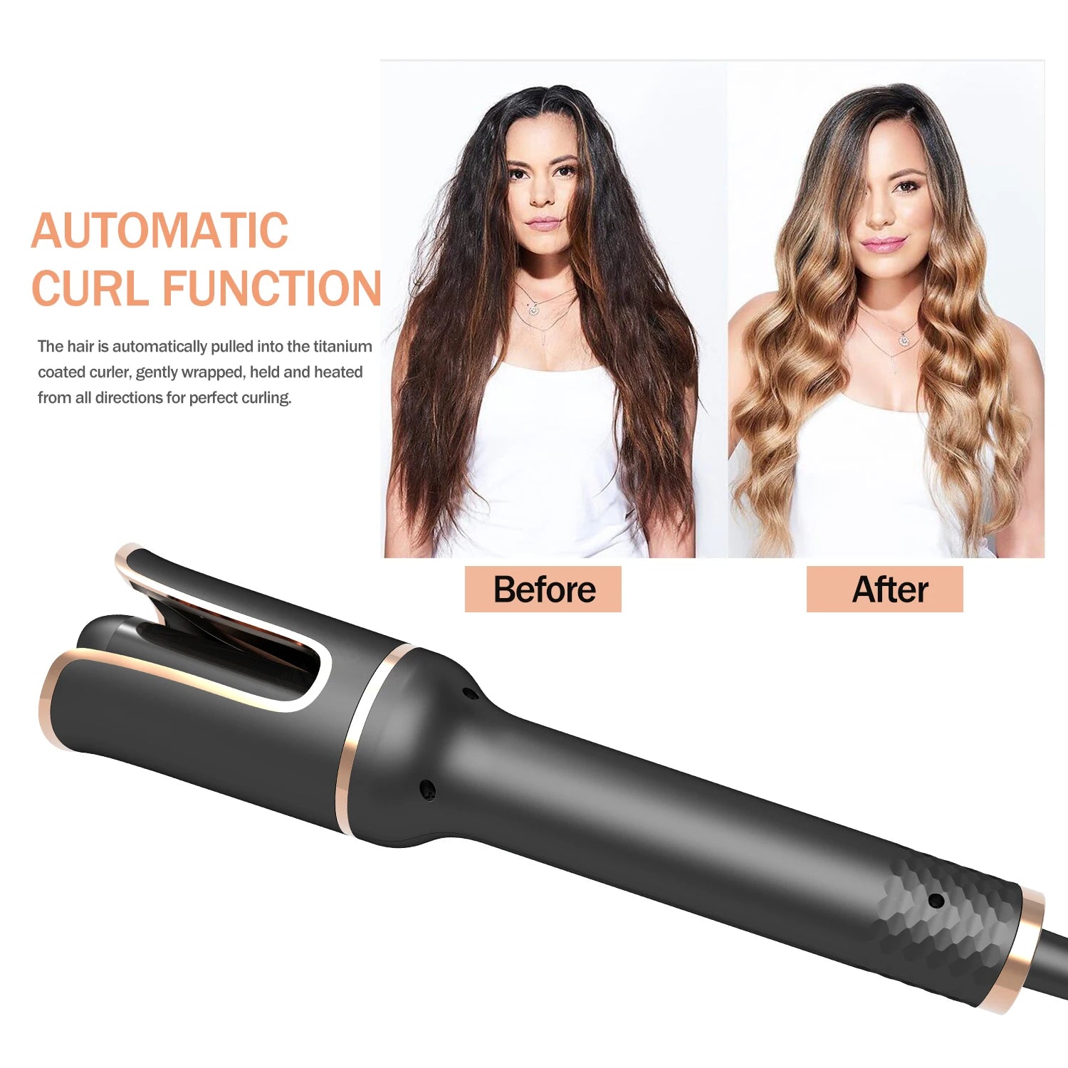 Automatic Curling Iron Rotating Professional Curler Styling Tools for Curls Waves Ceramic Curly Magic Hair Curler Beach Waves