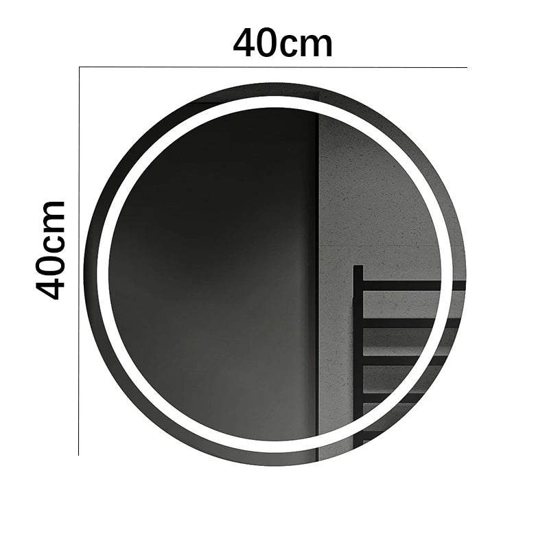 LED HD Smart Bathroom Mirror with Lights Circle Backlit Bathroom Mirror Wall Mounted Illuminated Mirror advanced Bathroom Mirror