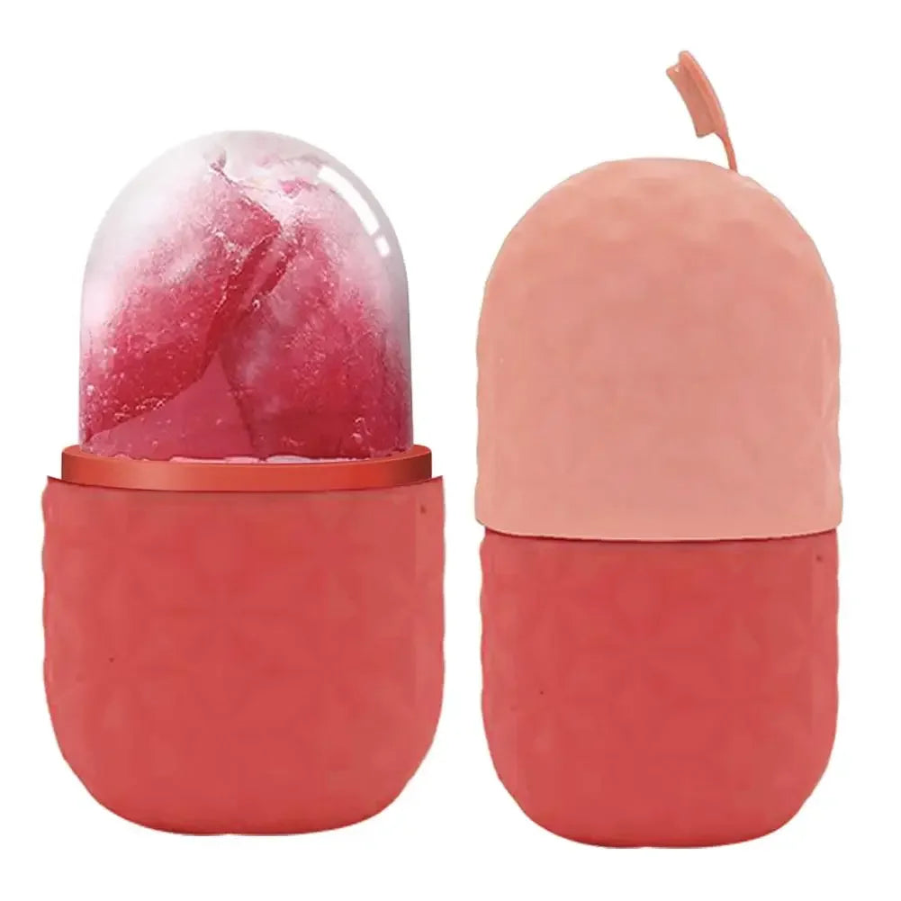 Ice Roller For Face And Eyes Silicone Ice Mold Cooling And Firming Facial Skin Ice Roller Leak-proof Reusable Facial Care Tool