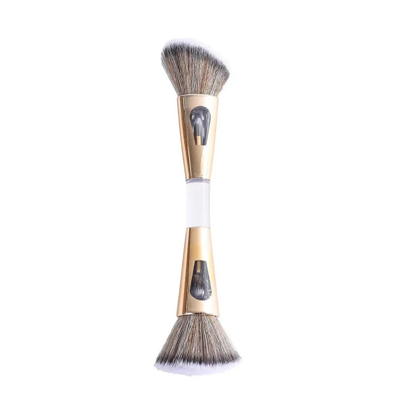 Dual-head four-in-one makeup brush, multifunctional foundation brush, blush brush, detachable beauty tool