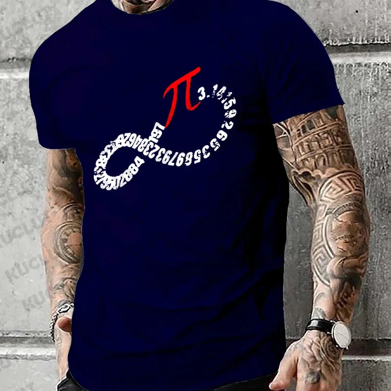 Men Clothings Math Mathematics Meme Math Number Pi T Shirt Classic Grunge Clothes Summer Men's Tops Harajuku O-Neck TShirt Tops