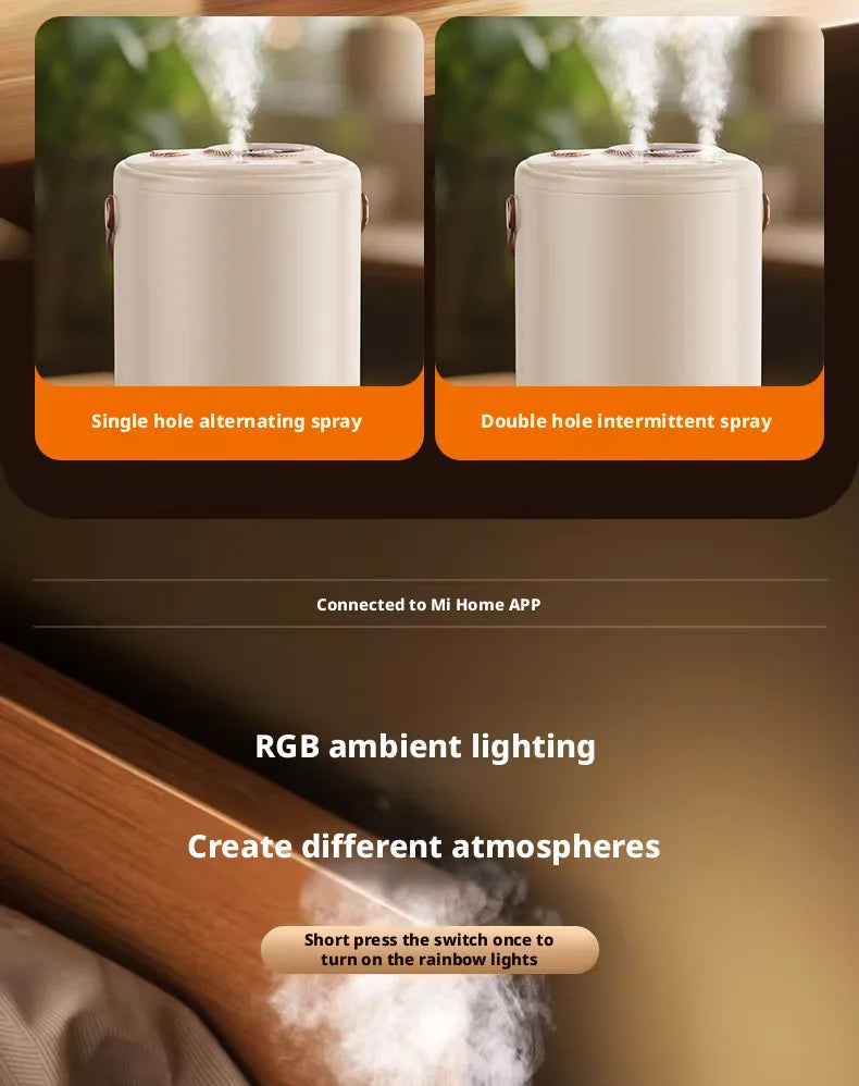 New Humidifier with USB Port Baby & Mom Friendly Ultra-Quiet Large-Capacity Water Tank Constant Humidity & Hydration for Bedroom