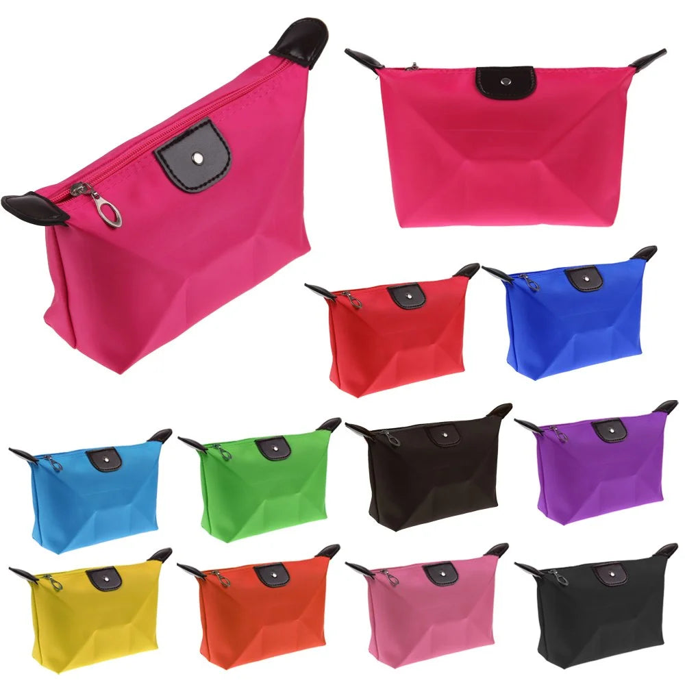 Korean Dumpling Cosmetic Bags Travel Handbag Portable Women Makeup Holder Toiletry Pouch Waterproof Candy Colored Beauty Purse