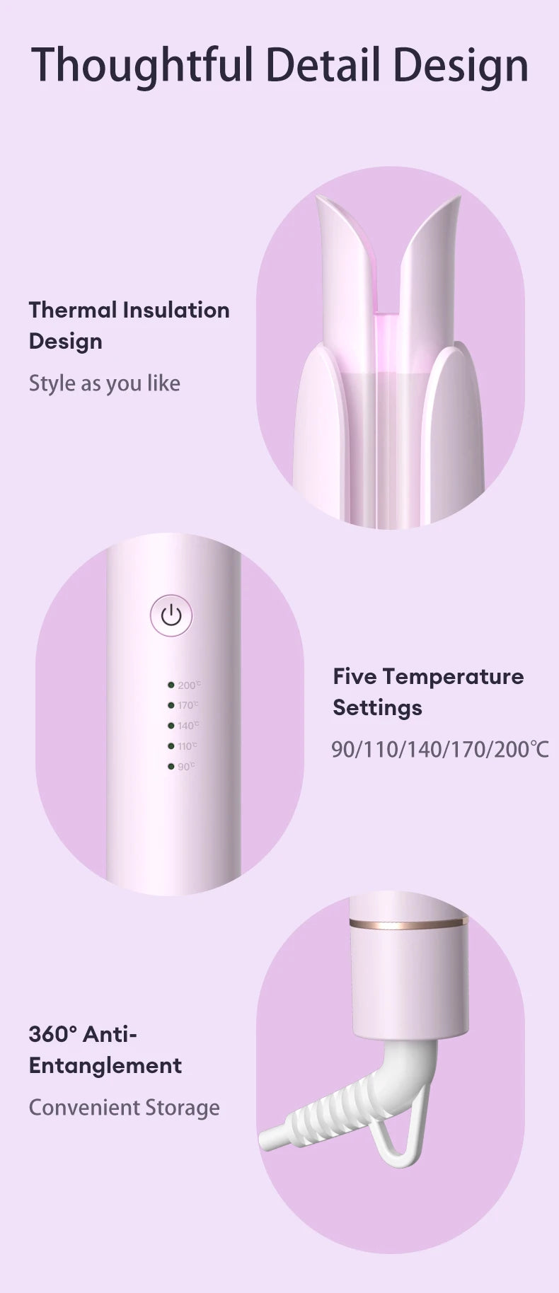 Automatic Curling Iron 32 mm Big Roll Anion Ceramic Hair Curler 4-Speed Adjustable Fast Heating Fashion Styling Tools
