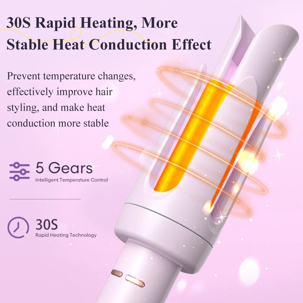 Automatic Curling Iron 32 mm Big Roll Anion Ceramic Hair Curler 4-Speed Adjustable Fast Heating Fashion Styling Tools