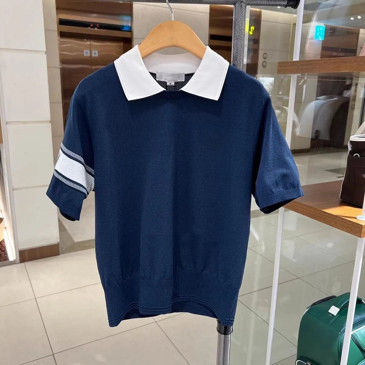 Women's Golf Clothing: Collared, Breathable, Short-Sleeve Knit T-Shirt (Casual Sports Top)