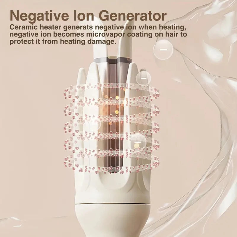 Automatic curling iron, 28 mm barrel, 4 temperature modes, negative ion generator, smart timer and sensor（U.S. Plugs）