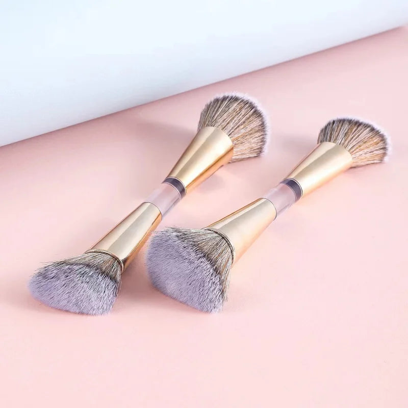 Dual-head four-in-one makeup brush, multifunctional foundation brush, blush brush, detachable beauty tool