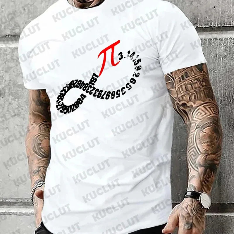 Men Clothings Math Mathematics Meme Math Number Pi T Shirt Classic Grunge Clothes Summer Men's Tops Harajuku O-Neck TShirt Tops