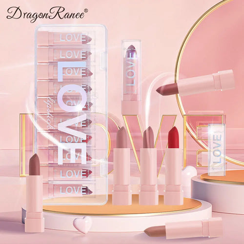 10 PCS Matte Lipstick Kit lip gloss Korean cosmetics LIp gloss Long Lasting Makeup for women Lip pencil cheap make up Beauty