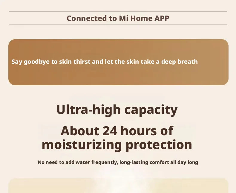 New Humidifier with USB Port Baby & Mom Friendly Ultra-Quiet Large-Capacity Water Tank Constant Humidity & Hydration for Bedroom