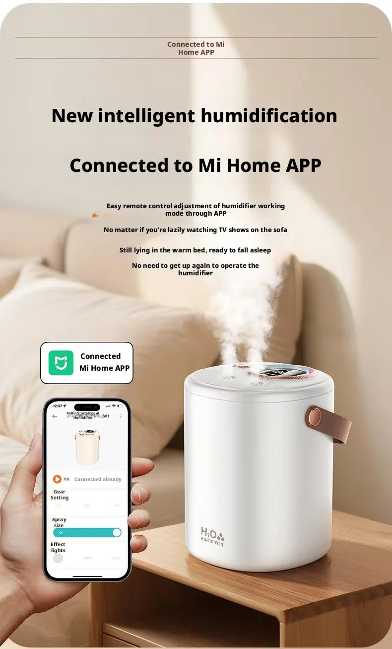 New Humidifier with USB Port Baby & Mom Friendly Ultra-Quiet Large-Capacity Water Tank Constant Humidity & Hydration for Bedroom