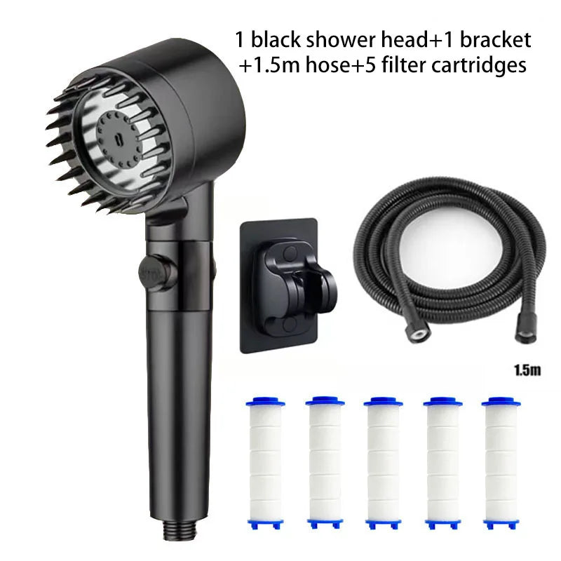 Shower head Shower Filter with Four Modes Bathroom Accessories Head Massage Shower Accessories Shower Knobs Home Furnishings