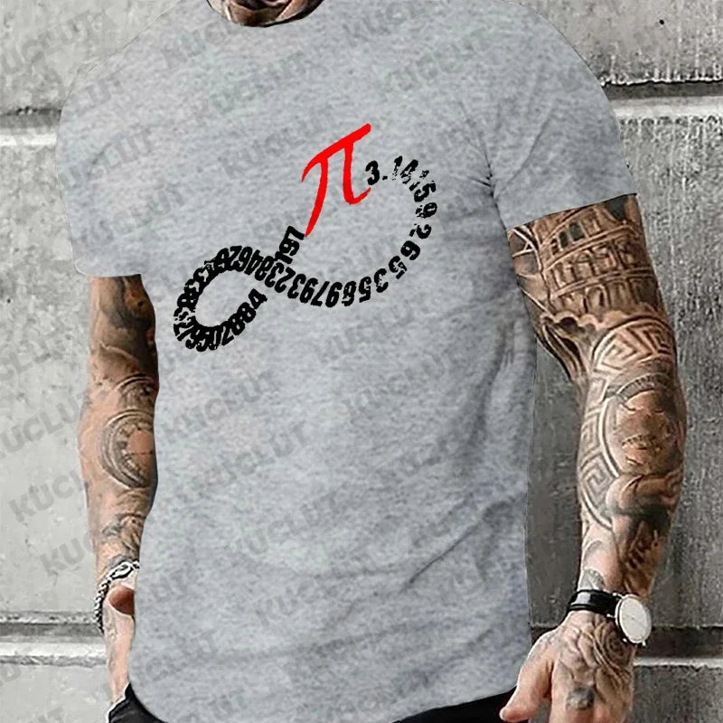 Men Clothings Math Mathematics Meme Math Number Pi T Shirt Classic Grunge Clothes Summer Men's Tops Harajuku O-Neck TShirt Tops