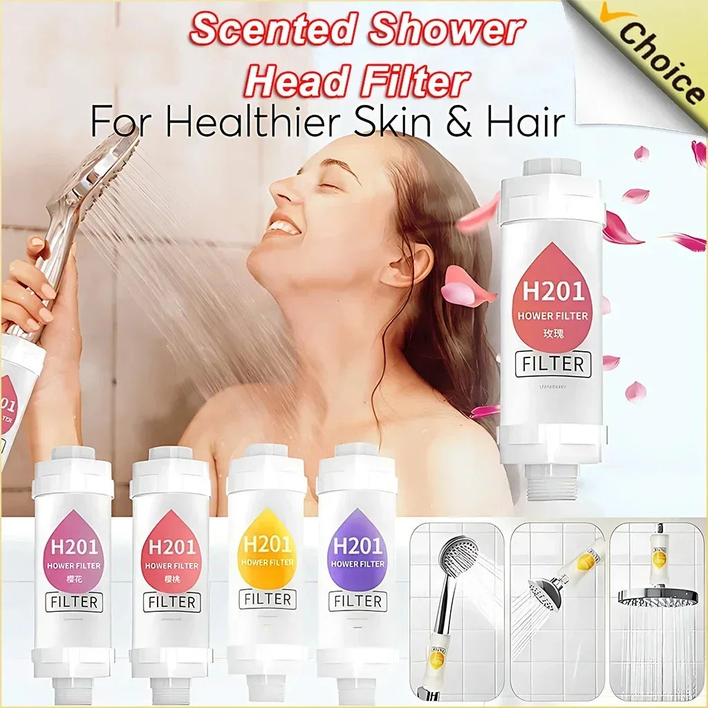 Shower filter contains fragrance, vitamin C softener, hard water purifier to remove residual chlorine, bathroom accessories