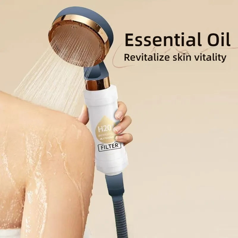 Shower filter contains fragrance, vitamin C softener, hard water purifier to remove residual chlorine, bathroom accessories