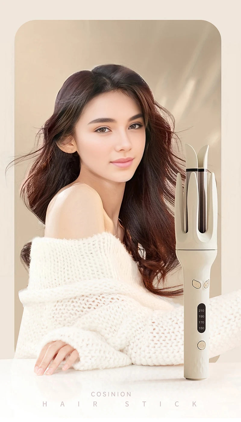 Automatic Hair Curler 28mm Negative Ions Electric Ceramic Curling Hair Stick Rotating Curl Waves Anti-Tangle Curling Iron Styler