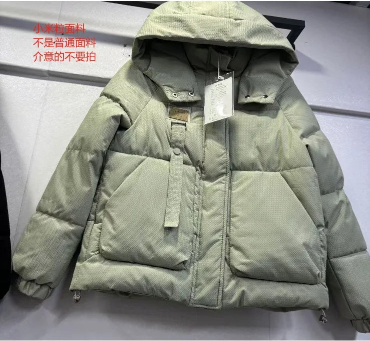 Cotton Clothing Women's 2025 Bread Clothing Short Cotton Clothing Autumn Winter Jacket Thickened Hooded Light and Warm