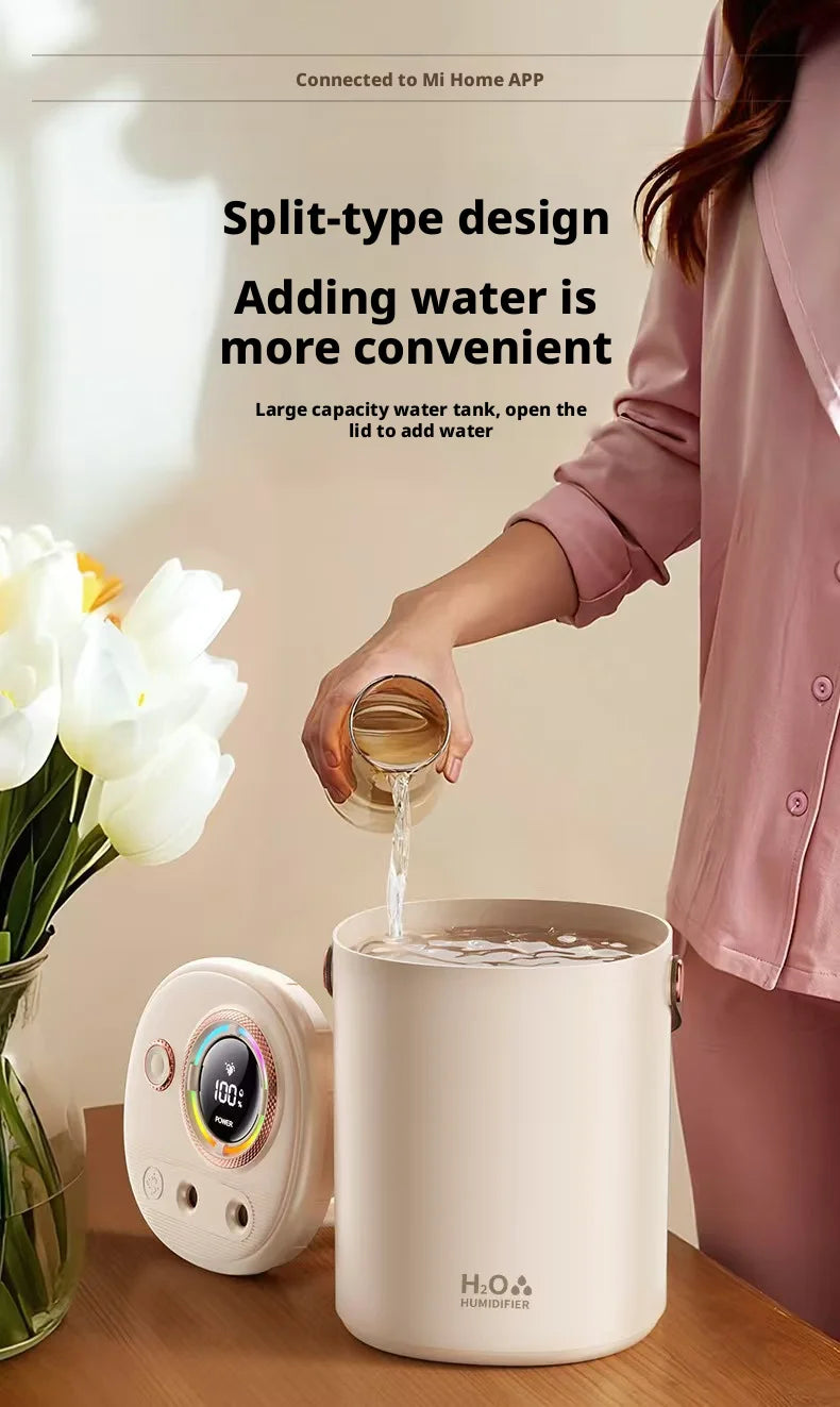 New Humidifier with USB Port Baby & Mom Friendly Ultra-Quiet Large-Capacity Water Tank Constant Humidity & Hydration for Bedroom