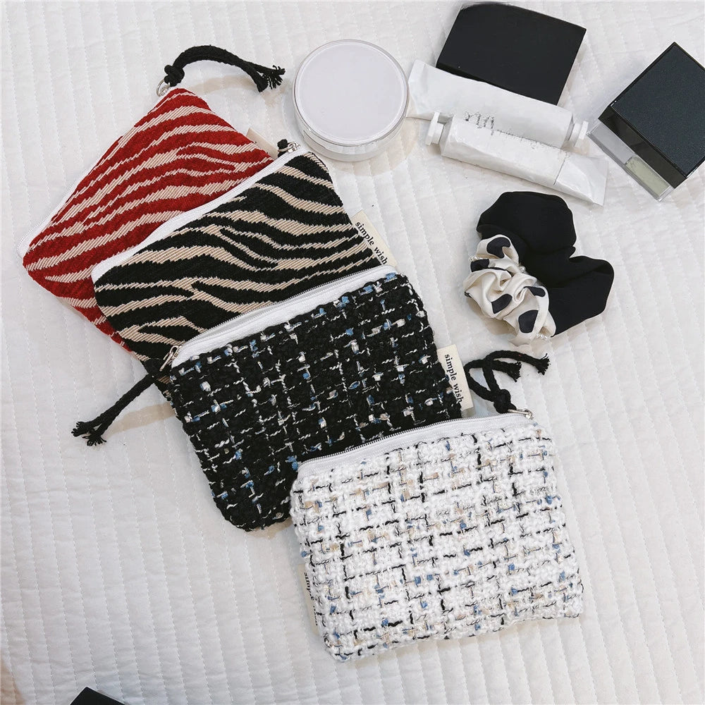 Fashion Korean Travel Coin Purse Lipstick Cosmetic Small Storage Bag Cute Women Makeup Handbags Wallet Organizer Pouch Card Bags