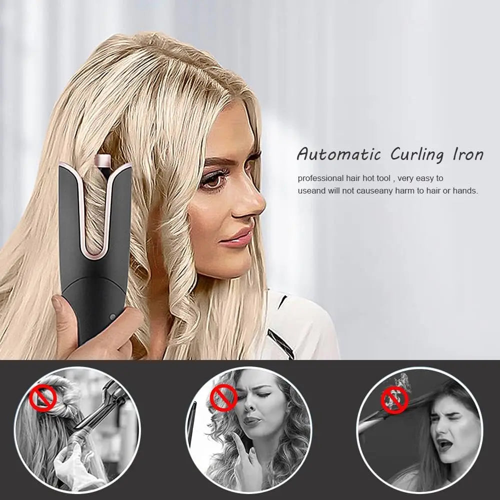 LESCOLTON Automatic Curling Iron Innovative Large Curl Professional Hair Curler Automatic Curling Hair Styling Tool for All Ages