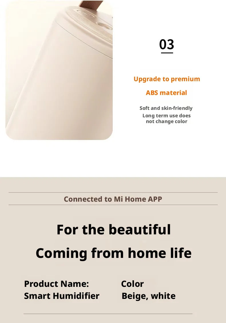 New Humidifier with USB Port Baby & Mom Friendly Ultra-Quiet Large-Capacity Water Tank Constant Humidity & Hydration for Bedroom