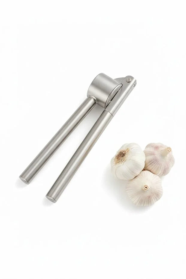 Stainless Steel Garlic Press Crush Without Peeling Removable Chamber E